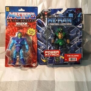 He-Man Masters Of The Universe Toys, Skeletor and Tri-Klops, Brand NEW